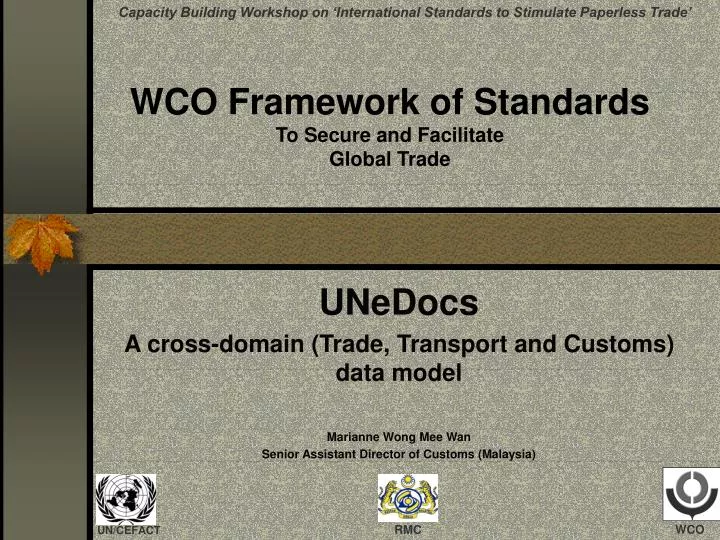 wco framework of standards to secure and facilitate global trade