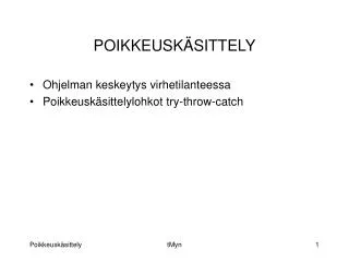 poikkeusk sittely
