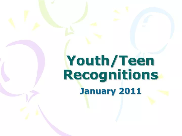 youth teen recognitions