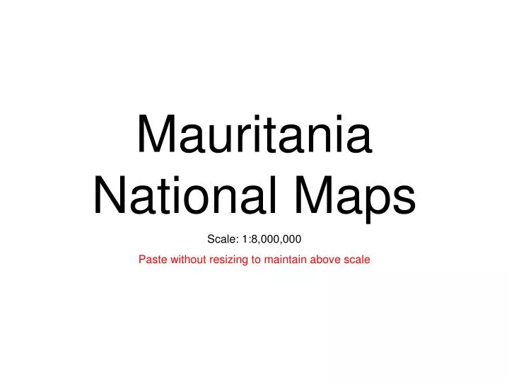 mauritania national maps