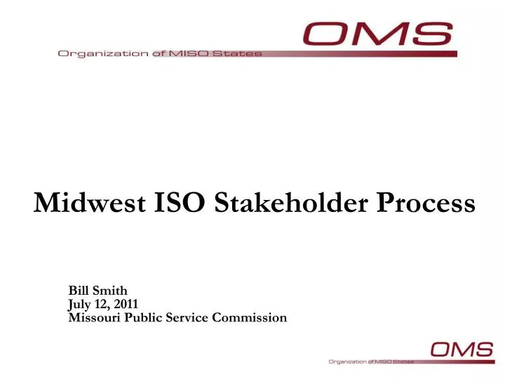 midwest iso stakeholder process