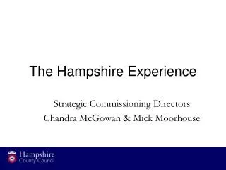 The Hampshire Experience
