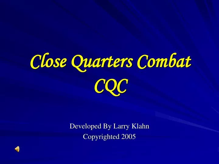 close quarters combat cqc