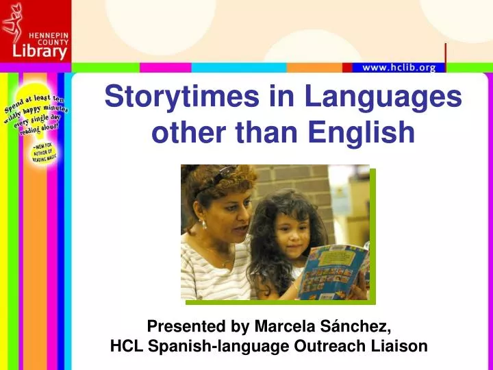 storytimes in languages other than english