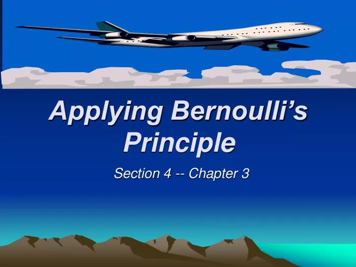 applying bernoulli s principle