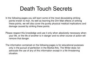 Death Touch Secrets