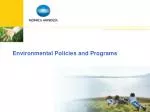 Sustainable Konica Minolta Products and Environmental Initiatives - slide 1