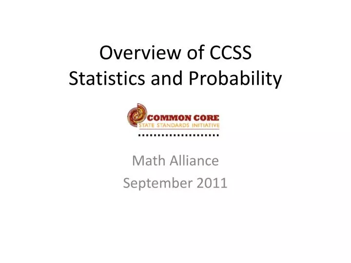 overview of ccss statistics and probability
