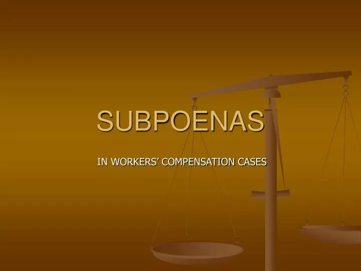 subpoenas