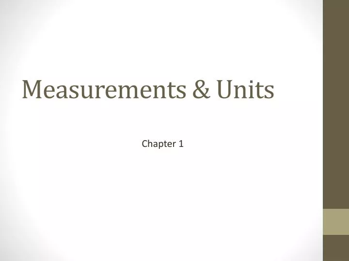 measurements units