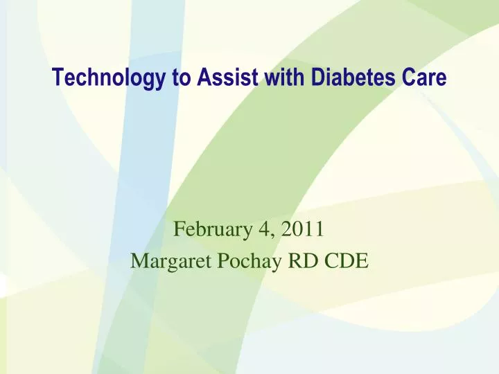 technology to assist with diabetes care