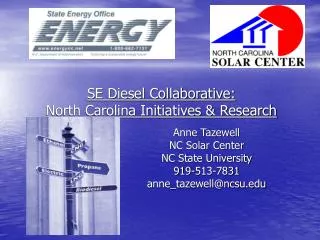 SE Diesel Collaborative: North Carolina Initiatives &amp; Research
