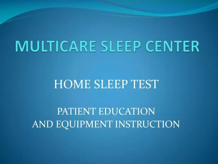 multicare sleep center