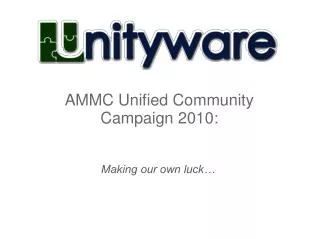 AMMC Unified Community Campaign 2010: