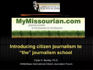 Introducing citizen journalism to “the” journalism school