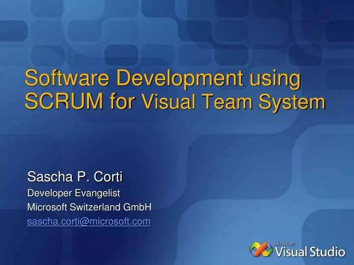 software development using scrum for visual team system