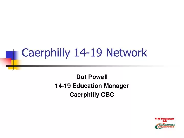 caerphilly 14 19 network