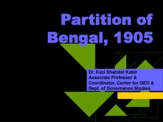 Partition of Bengal, 1905