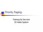 Priority Paging - slide 1