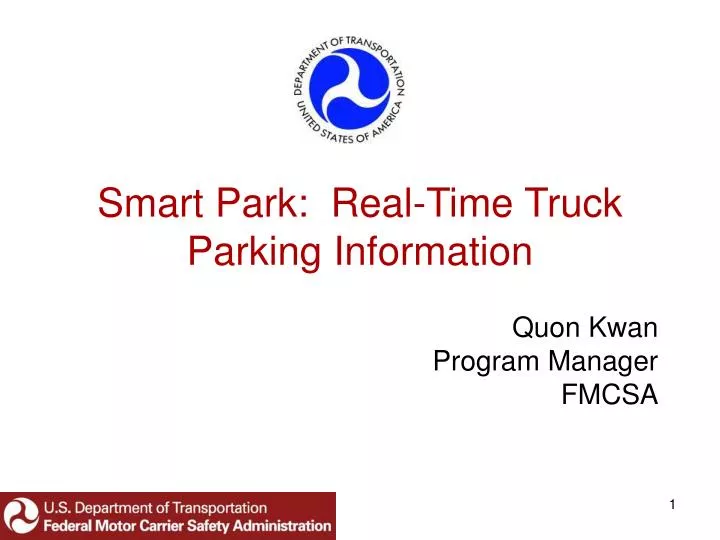 smart park real time truck parking information