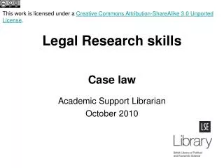 Legal Research skills