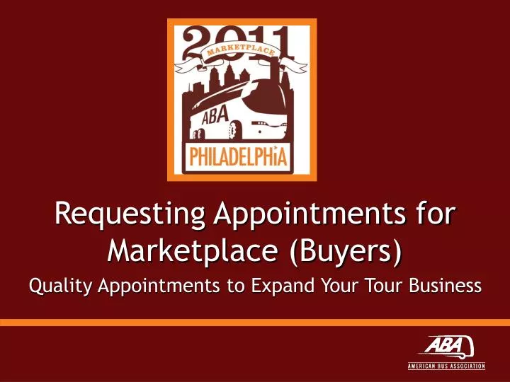 requesting appointments for marketplace buyers quality appointments to expand your tour business