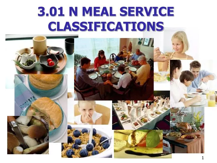 3 01 n meal service classifications