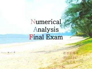 n umerical a nalysis f inal exam