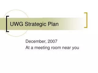 UWG Strategic Plan
