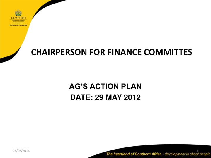 chairperson for finance committes
