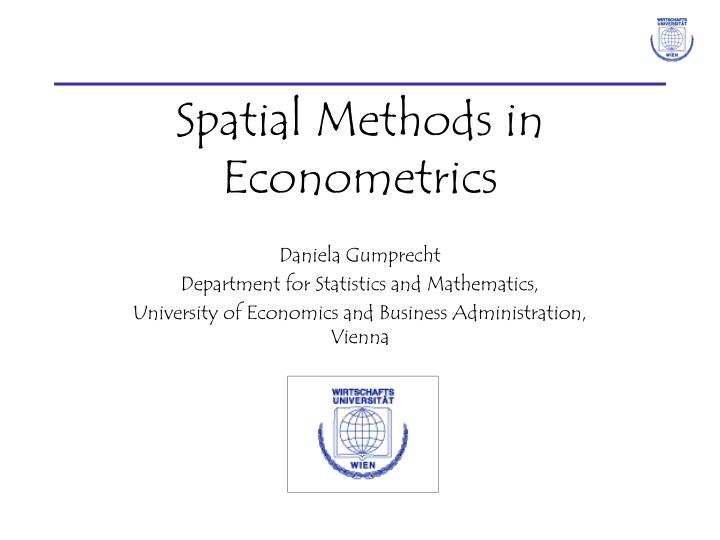 spatial methods in econometrics