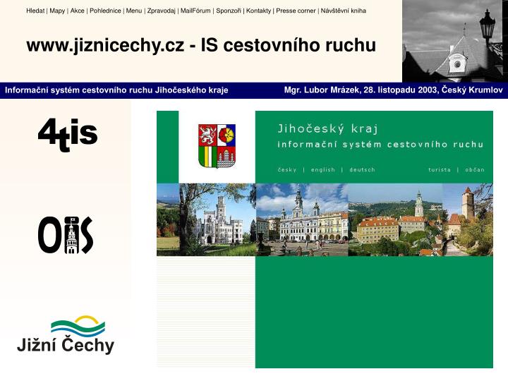 www jiznicechy cz is cestovn ho ruchu
