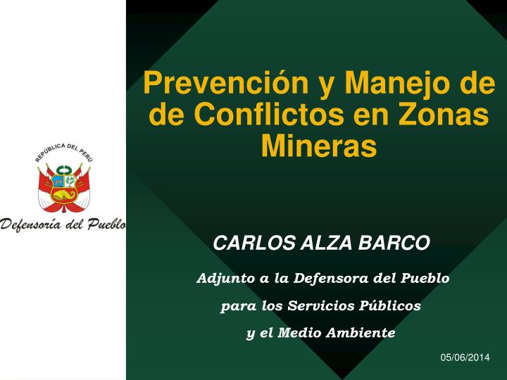 prevenci n y manejo de de conflictos en zonas mineras