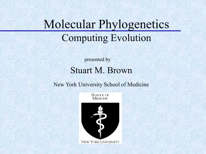 molecular phylogenetics computing evolution