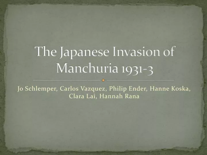the japanese invasion of manchuria 1931 3