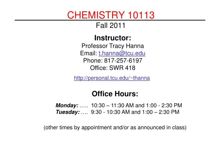 chemistry 10113 fall 2011