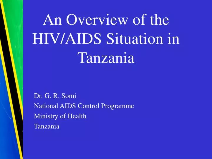 an overview of the hiv aids situation in tanzania