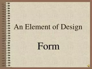 An Element of Design
