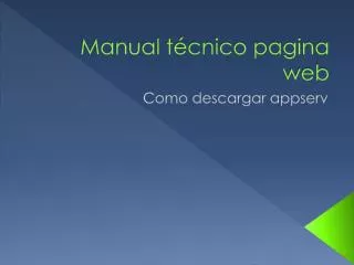 Manual técnico pagina web
