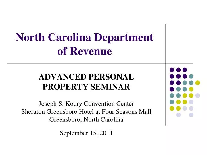 north carolina department of revenue