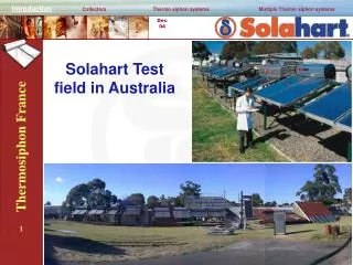 Solahart Test field in Australia