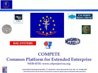 COMPETE Common Platform for Extended Enterprise WEB-SITE: crfproject-eu