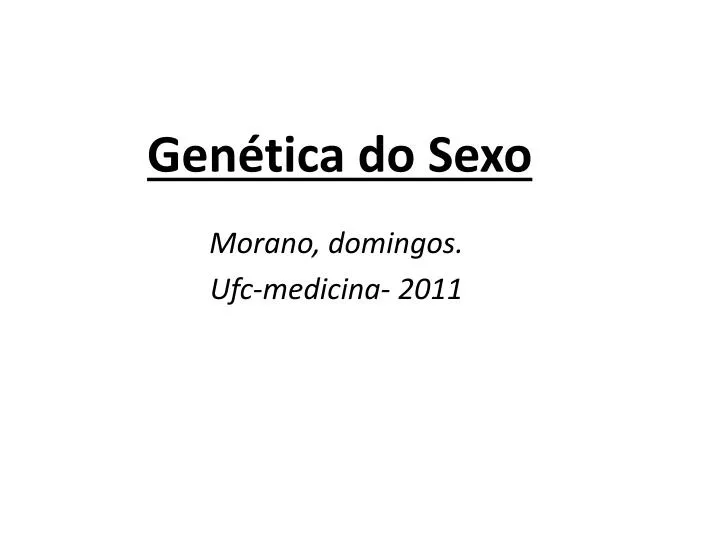 gen tica do sexo