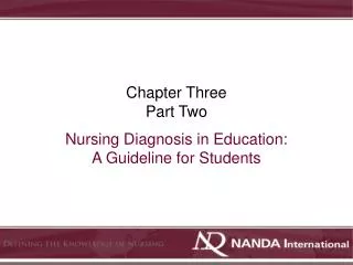 Nursing Diagnosis in Education: A Guideline for Students