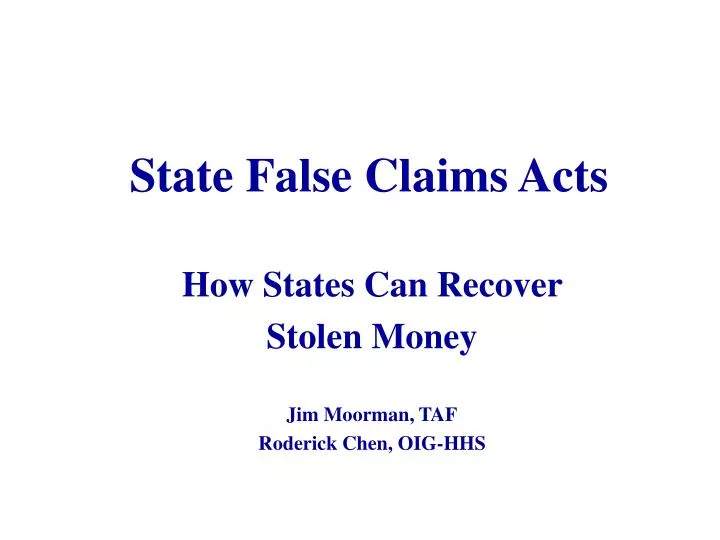 state false claims acts