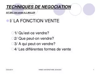 techniques de negociation iut src 1 re ann e h j muller