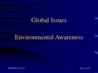 Global Issues Environmental Awareness