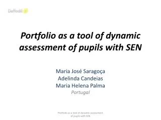 Portfolio as a tool of dynamic assessment of pupils with SEN