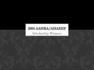 2004 AAHRA/AHAEEF