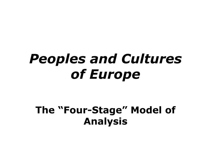 peoples and cultures of europe